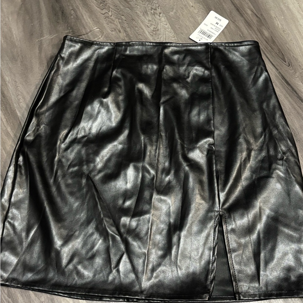 Windsor Black Faux Leather Mini Skirt